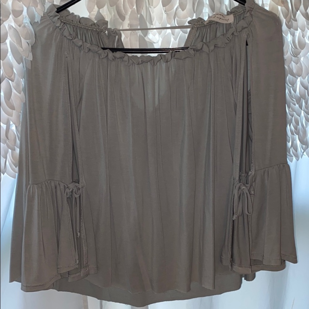 Lavender Field off the shoulder top